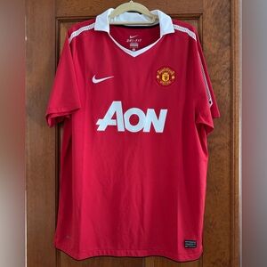 Nike Manchester United Authentic Red Sports Jersey